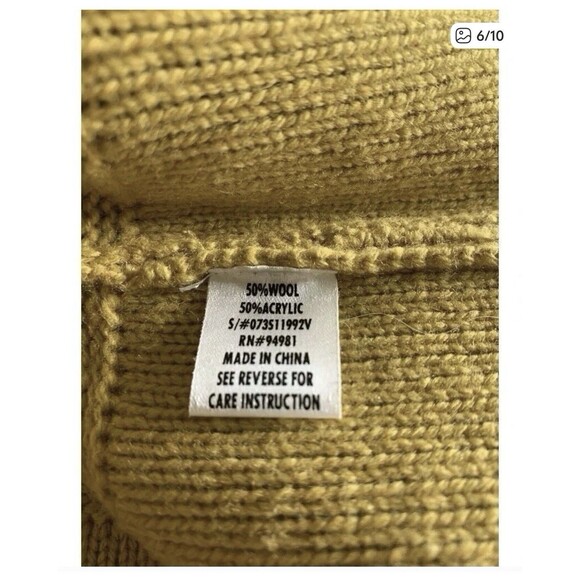 Forever 21 Mustard Wool Blend SnapCropped Short Sleeve Cardigan Women Medium - Picture 6 of 10